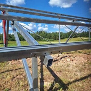 Antžeminės saulės elektrinės 10 kW konstrukcija